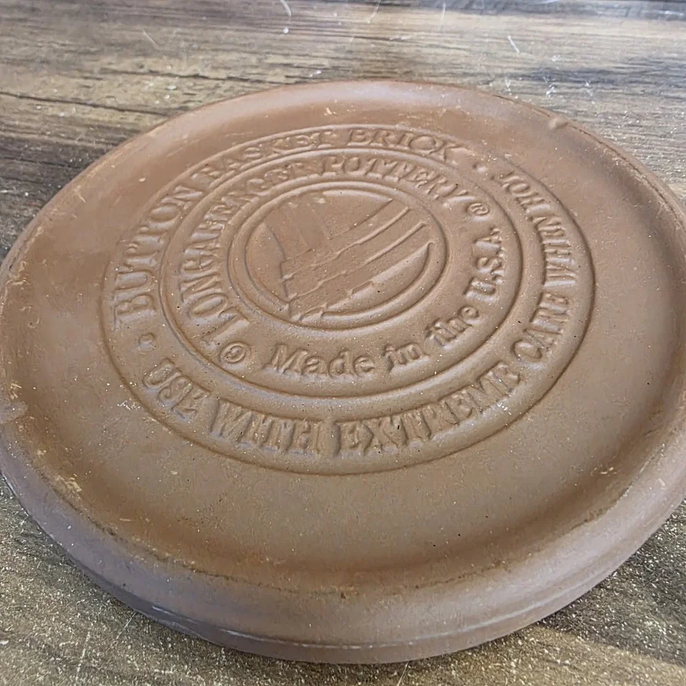 Longaberger Pottery‎ Button Basket Brick Warmer Warming Stone Bread 6